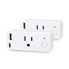 image:imageFeit Electric Smart Plug Works with Alexa and Google Home No hub Required 24 GHz Network Only Remote Control from Anywhere 15 Amp Indoor Outlet for Home Appliances Smart Plug  USB Ports 2