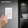 image:imageFeit Electric Smart WiFi Dimmer Switch with Remote SinglePole and 3Way Voice Control with Alexa amp Google Asst Wireless WallMount Remote App Control Neutral Wire RequiredWhite
