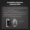 image:imageFeit Electric Smart WiFi Dimmer Switch with Remote SinglePole and 3Way Voice Control with Alexa amp Google Asst Wireless WallMount Remote App Control Neutral Wire RequiredWhite