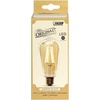 image:imageFeit Electric Vintage Exposed Straight Filament Amber Clear Glass LED ST19 60W Equivalent 400 Lumen Dimmable 2100K Warm White E26 Base 15000Hour Lifetime ST19VGLED24 8 PackAmber