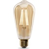 image:imageFeit Electric Vintage Exposed Straight Filament Amber Clear Glass LED ST19 60W Equivalent 400 Lumen Dimmable 2100K Warm White E26 Base 15000Hour Lifetime ST19VGLED24 8 PackAmber
