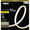 image:imageFeit Electric 20ft Outdoor Neon Flex Light Color amp Tunable White Dimmable Bendable Strip with Remote Control Chasing Effects Plugin Connectable up to 40ft Ideal for Decks amp Patios NF20CHASE3000K Bright White