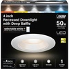 image:imageFeit Electric 4in LED Canless Recessed Downlights 5CCT 50W Eq 4 Pack1 Count Pack of 1