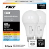 image:imageFeit Electric A19 LED Light Bulb 60W EQ 5CCT Dimmable 10PackWhite  Nondimmable
