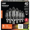 image:imageFeit Electric B10 Enhance LED Light Bulb 40W Eq Torpedo Tip 6 Pack2700k Soft White