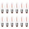 image:imageFeit Electric BPC7BLEDG226 7W Equivalent 05 Watt Candelabra Base Holiday Party Decorative LED C7 Light Bulb 215 H x 1 D Blue 12Red