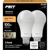image:imageFeit Electric Enhance A19 LED Light Bulb 100W Eq Soft White 2 Pack3000k Bright White