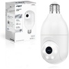 image:imageFeit Electric Indoor Security Camera with Motion Detection 30ft Night Vision Pan and Tilt Head 24GHz WiFi 2Way Audio 1080p HD Works with Alexa amp Google Asst Plugin White CAMPANWiFiG2Bulb Security Cam