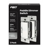 image:imageFeit Electric Paddle Dimmer Switch for Dimmable LED Light Bulbs Single Pole or 3Way Toggle Light Switch Overheat Protection Wall Plates amp Installation Hardware Included 2 PackPADDLE DIMMER