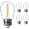 image:imageFeit Electric S14 LED Filament Light Bulbs High Output 2200K Warm White 70 Lumens String Light Replacement Bulbs 15000Hour Lifespan Clear Durable Housing S14822FILED4 4 PackWarm White