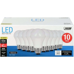 image:imageFEIT 9w LED Light Bulbs 60w Equivalent 800 Lumens Natural Day Light 5000K 10 Pack10 Count Pack of 1