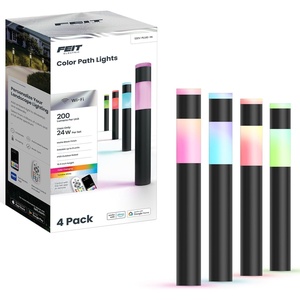 image:imageFeit 3026437 Black Plug in amp Remote 6W LED Pathway Light  4 per PackBollard Path Lights