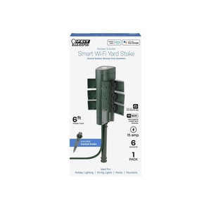 image:imageFeit Electric 120V 15A Smart Wifi Enabled Dual Outlet Wall PlugGREEN