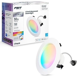 image:imageFeit Electric 4in Smart Retrofit Recessed Light 50W Eq 720 LumensRetrofit