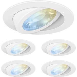 image:imageFeit Electric 6in LED Canless Recessed Downlight 85W Eq Slim Night Light4 Count Pack of 1