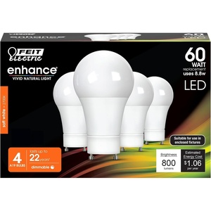 image:imageFeit Electric A19 LED Light Bulbs 60W Eq Cool White 4Pack2700k Soft White