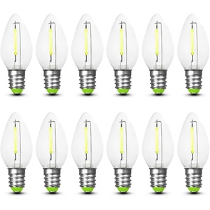 image:imageFeit Electric BPC7BLEDG226 7W Equivalent 05 Watt Candelabra Base Holiday Party Decorative LED C7 Light Bulb 215 H x 1 D Blue 12Green