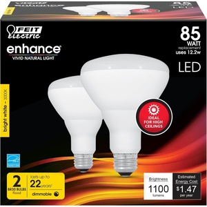 image:imageFeit Electric BR30 LED Light Bulbs 85W Eq Soft White 2 Pack3000k Bright White