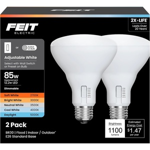 image:imageFeit Electric BR40 LED Light Bulb 100W Eq 5CCT 6Way 2 PackBR30 85W