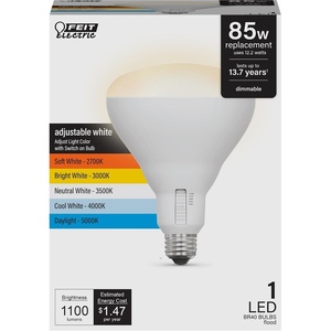 image:imageFeit Electric BR40 LED Light Bulb 5CCT Dimmable  150W Equivalent 1 PackBR40  85W