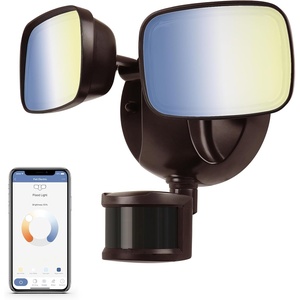 image:imageFeit Electric Dual Head Smart Outdoor Flood Lights Bronze FinishBlack