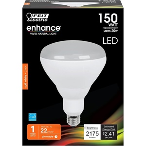 image:imageFeit Electric Enhance BR40 LED Light Bulb 150W Eq Soft White2700k Soft White