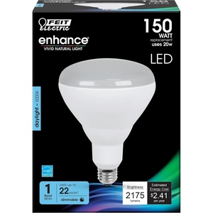 image:imageFeit Electric Enhance BR40 LED Light Bulb 150W Eq Soft White5000k Daylight