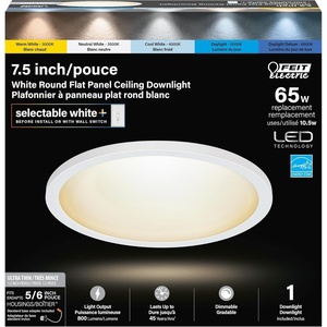 image:imageFeit Electric LED Flush Mount Ceiling Light Fits 4 Inch Cans 5CCT 1 Pack75 Inch Fits 6 Inch Housing