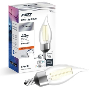 image:imageFeit Electric OM60950CAAG 60W Equivalent 24GHz WiFi Dimmable No Hub Required Alexa Google Assistant A19 Smart LED Light Bulb 44 H x 23 D 5000K Daylight2700k Soft White