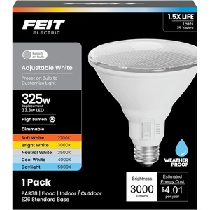 image:imageFeit Electric PAR38 LED Flood Light Bulb 150W Eq 5CCT E26 Base3250 Watts