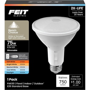 image:imageFeit Electric PAR38 LED Reflector Light 90W Eq 5CCT E26 BaseWhite