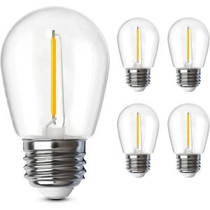 image:imageFeit Electric S14 LED Filament Light Bulbs High Output 2200K Warm White 70 Lumens String Light Replacement Bulbs 15000Hour Lifespan Clear Durable Housing S14822FILED4 4 PackWarm White