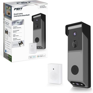 image:imageFeit Electric Smart Doorbell Camera 1080p DualLens CAM2DOORWIFIBAT